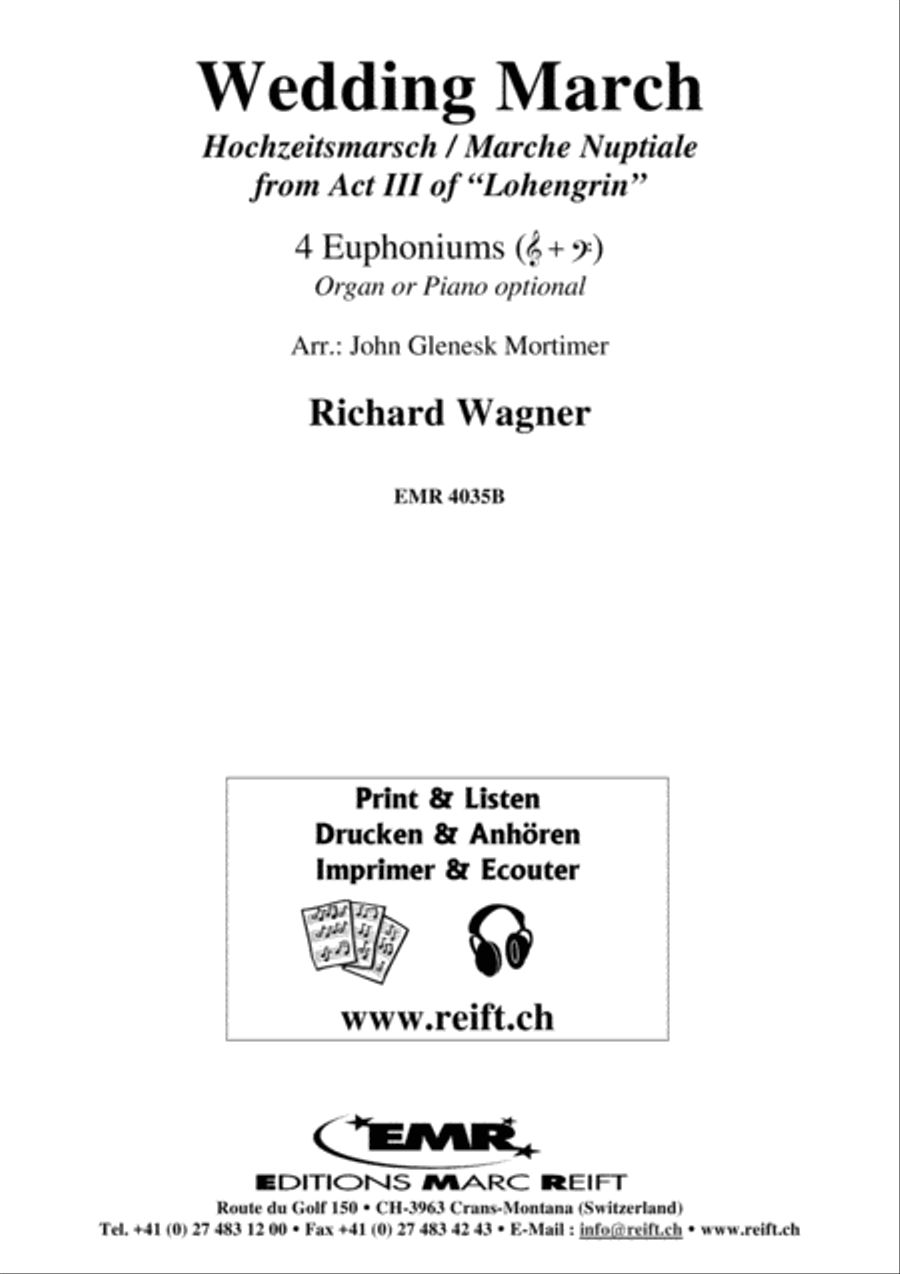Wedding March Wedding March Euphonium Quartet scores gallery preview page 2