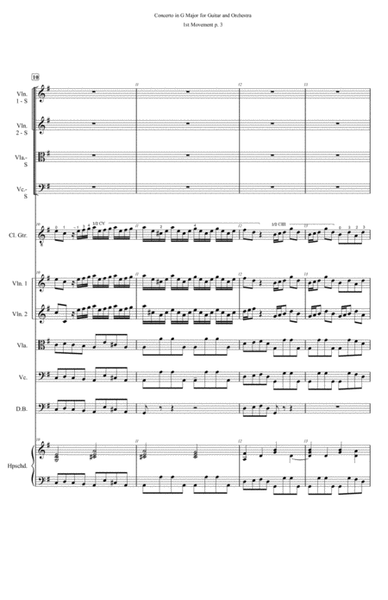 Vivaldi Concerto in G Major for Guitar, String Soloist, Strings and Harpsichord image number null