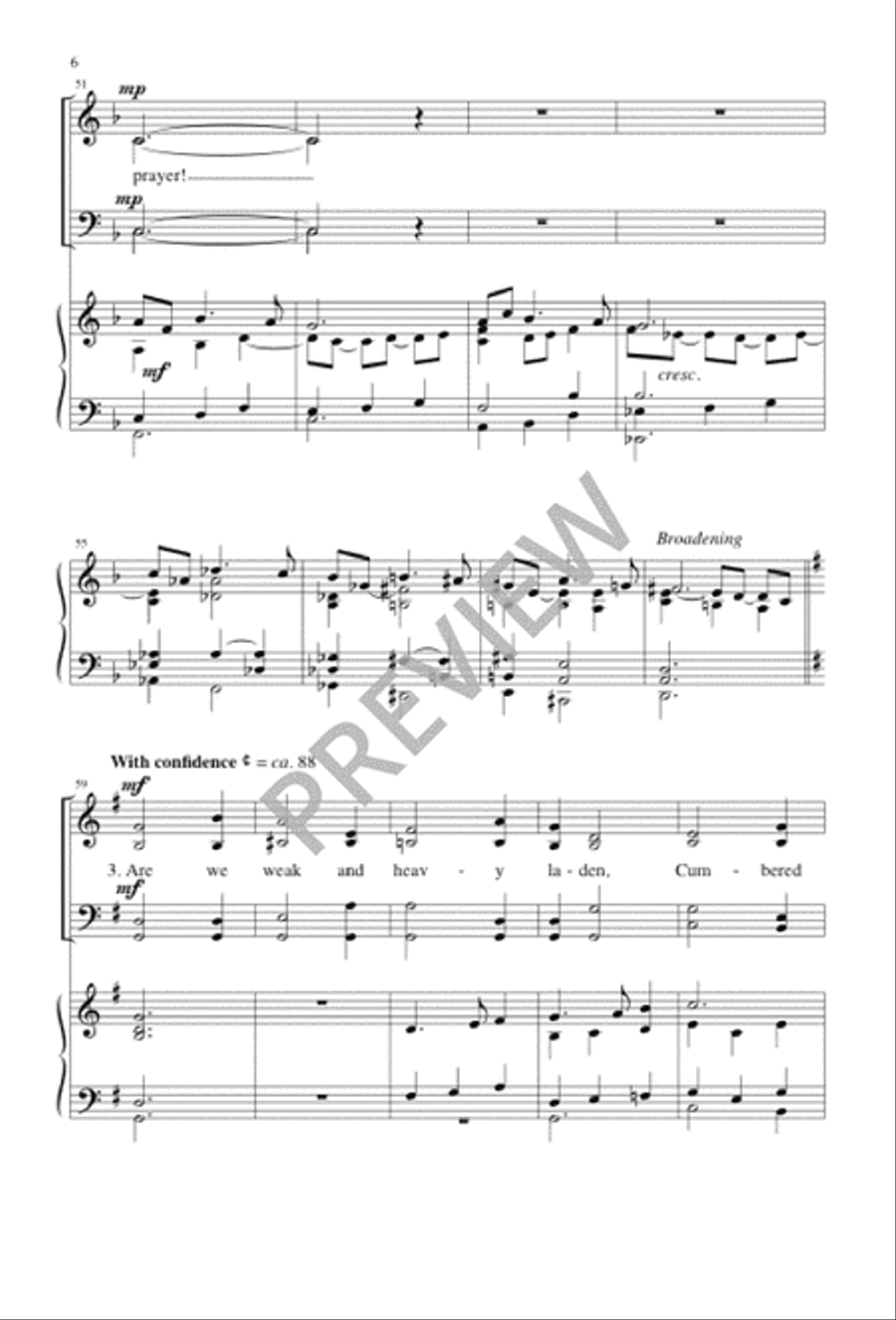 What a Friend We Have in Jesus 4-Part scores gallery preview page 6