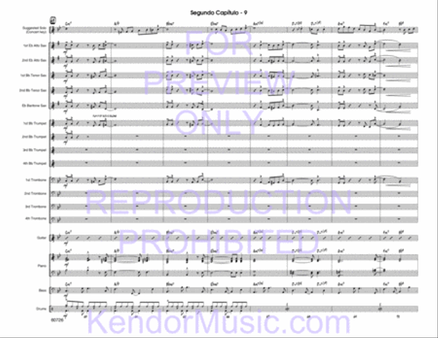 Segundo Capitulo (Full Score) Jazz Ensemble scores gallery preview page 11