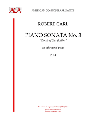 Book cover for [Carl] Piano Sonata No. 3 - Clouds of Clarification