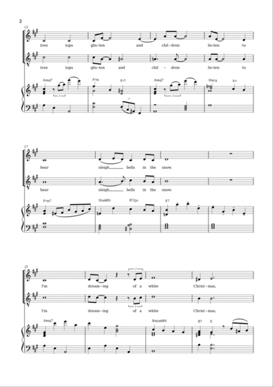 White Christmas 2-Part scores gallery preview page 2