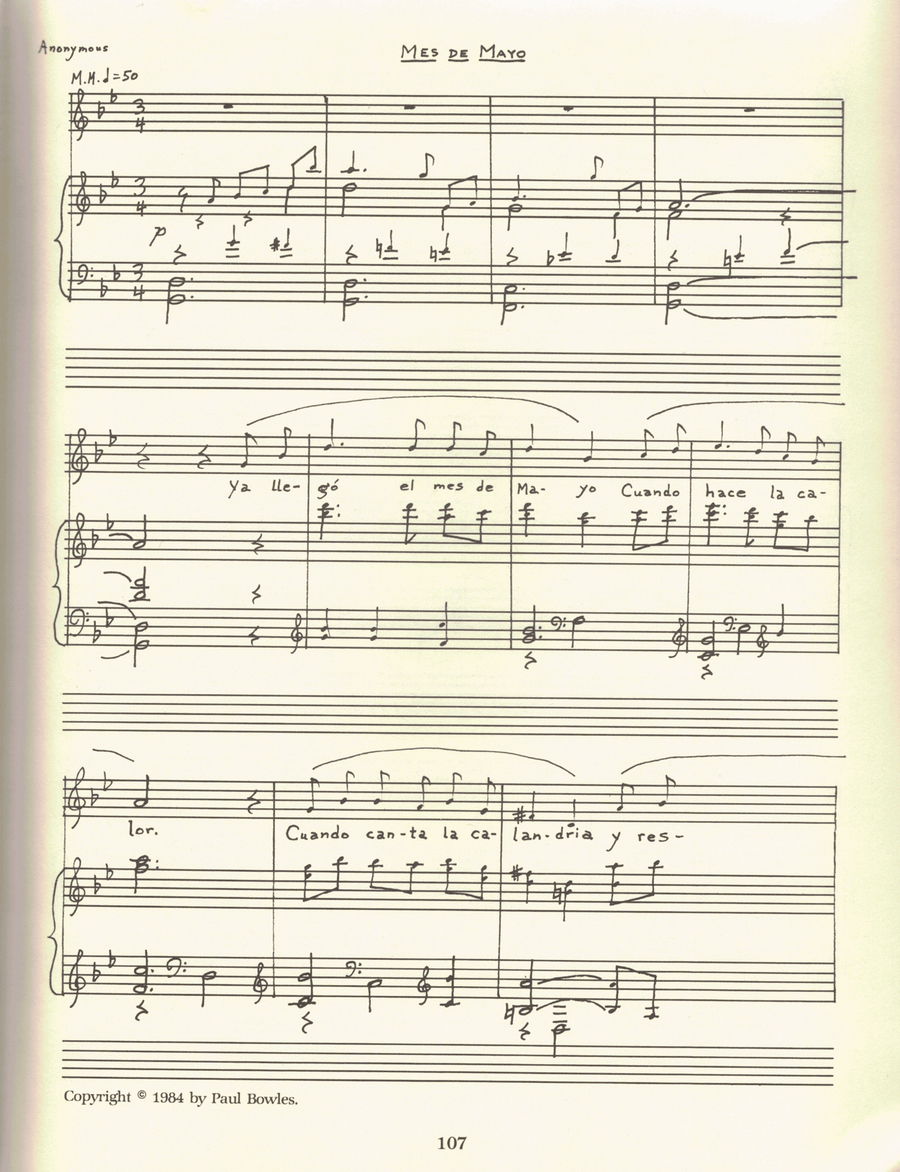 Mes de Mayo (Three Songs from the Sierras) Piano, Vocal scores gallery preview page 1