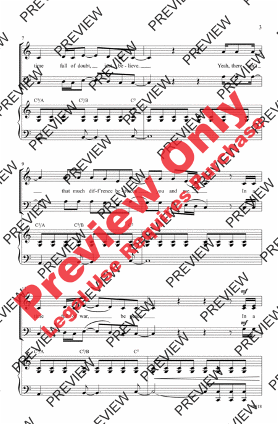 Be a Light Be a Light 4-Part scores gallery preview page 3