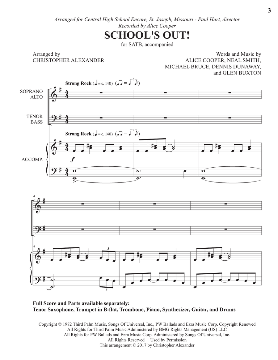 School's Out 4-Part scores gallery preview page 3