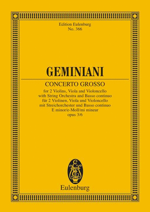 Concerto Grosso in E minor, Op. 3/6