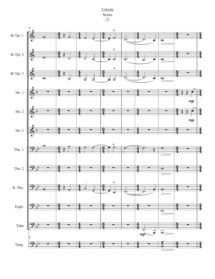 Urlicht (Symphony No. 2) by Gustav Mahler for Brass Ensemble Brass Ensemble scores gallery preview page 4