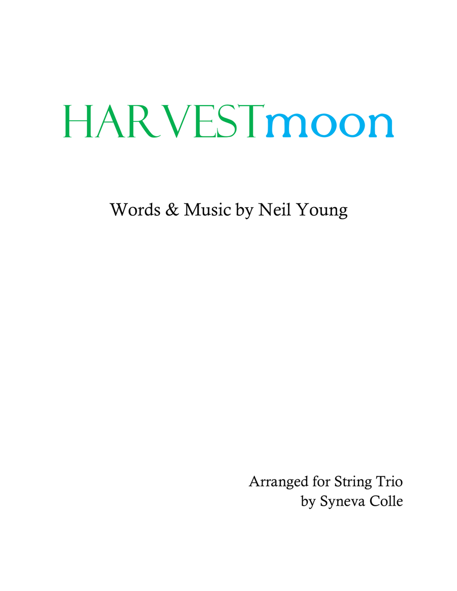 Harvest Moon Harvest Moon String Trio scores gallery preview page 1