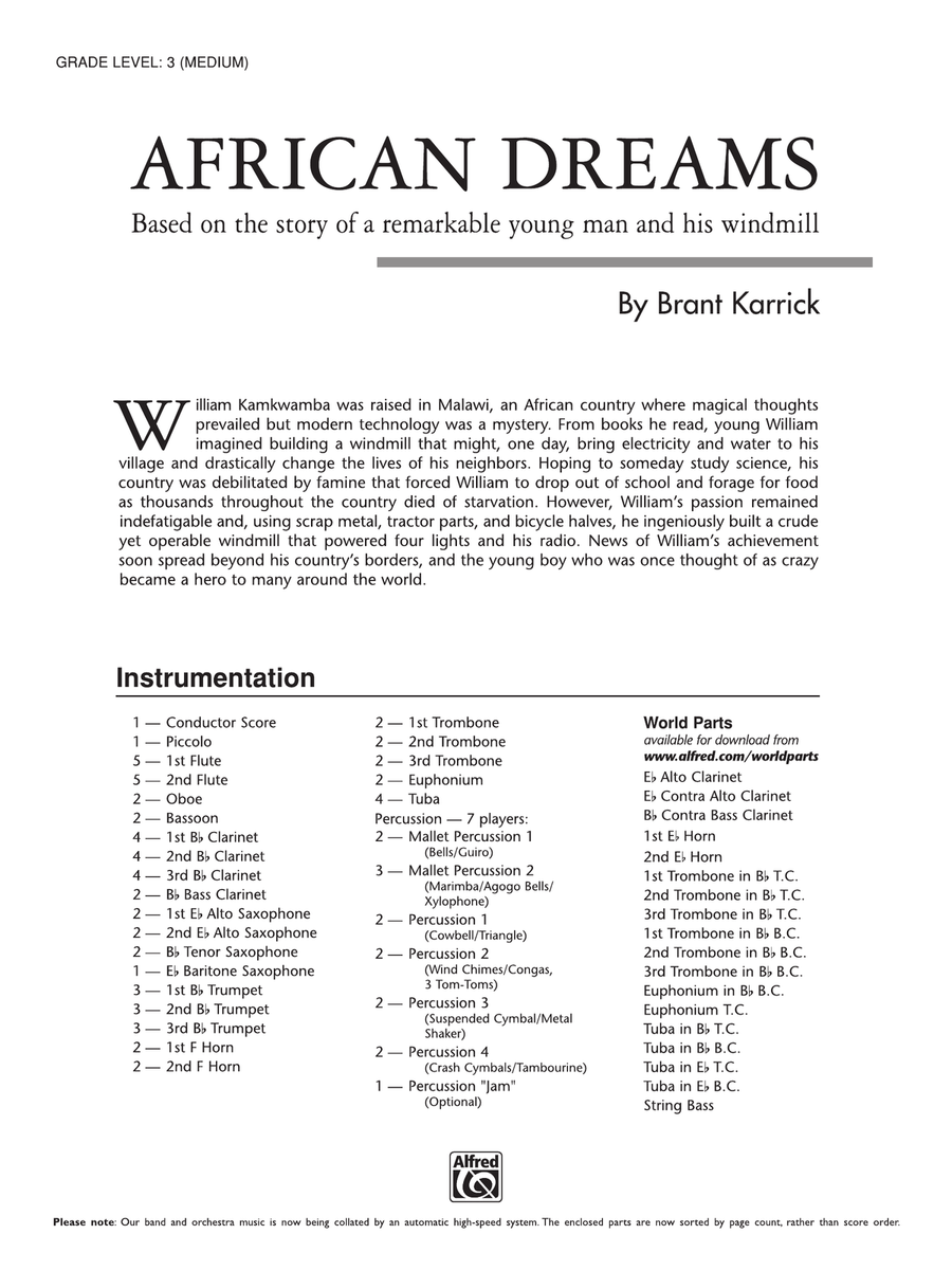 African Dreams: Score