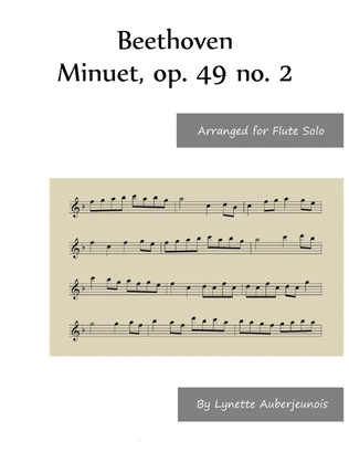 Book cover for Minuet, op. 49 no. 2 - Flute Solo