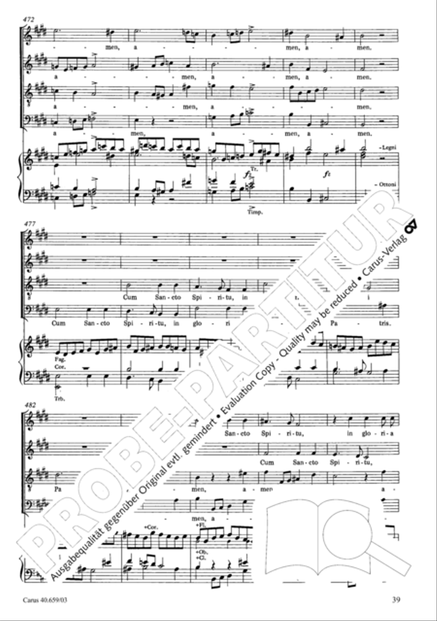 Mass in A flat major (Messe in As) 4-Part scores gallery preview page 40