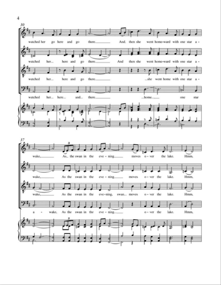 She Moved Through the Fair 4-Part scores gallery preview page 3