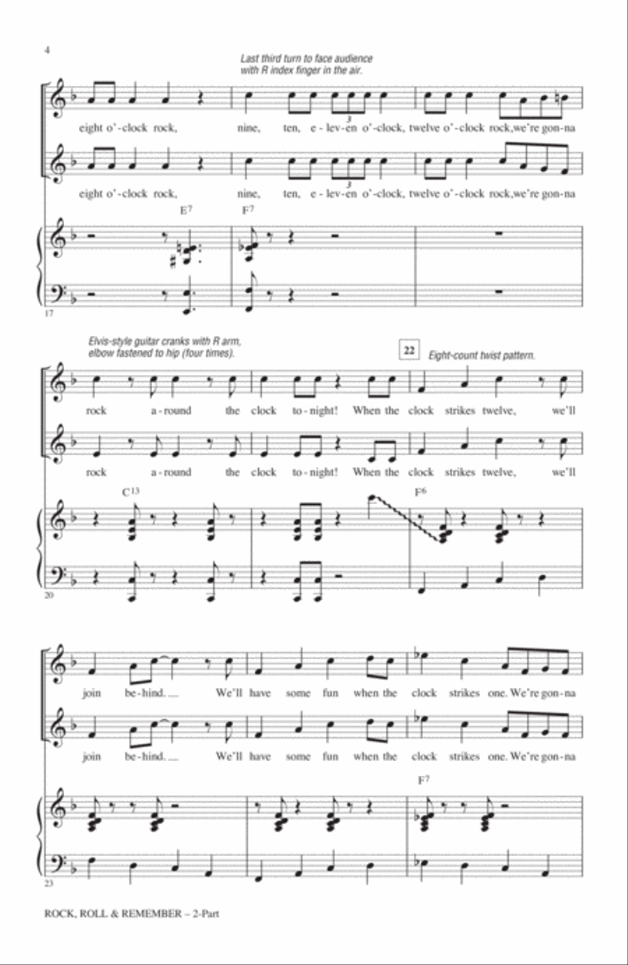 Rock, Roll & Remember: A Tribute To Dick Clark & American Bandstand (Medley) 2-Part scores gallery preview page 3