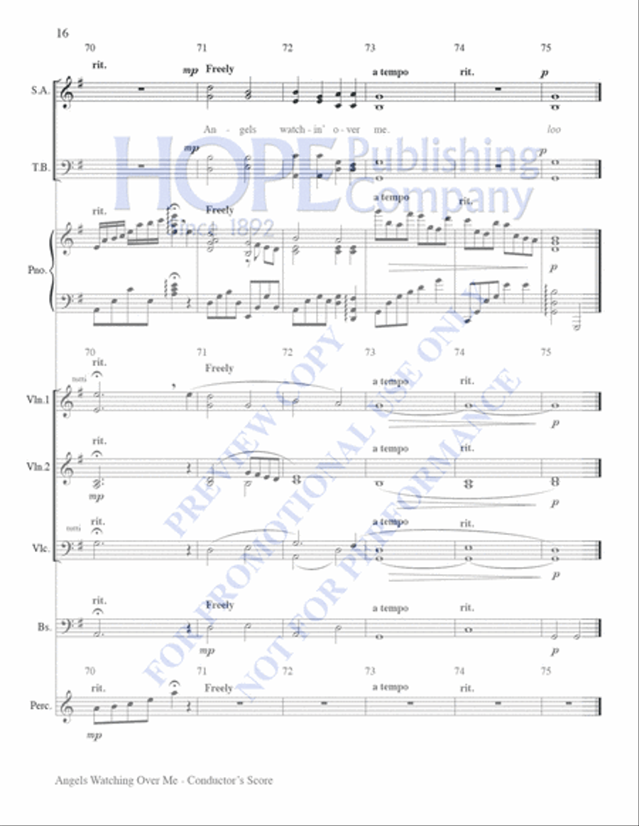 Angels Watching Over Me Angels Watching Over Me 4-Part scores gallery preview page 16