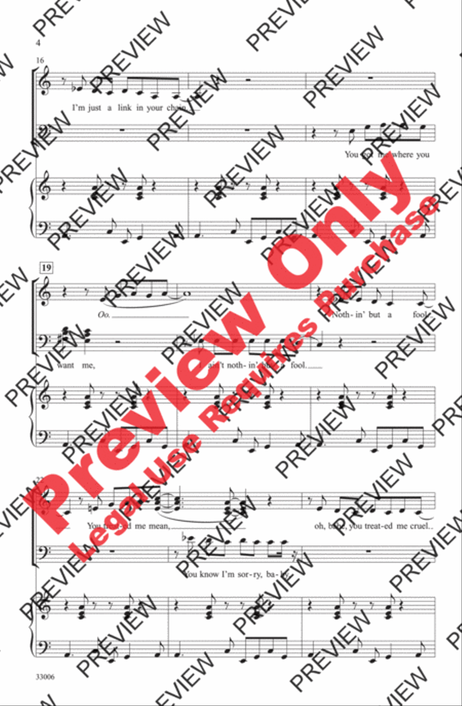 Chain of Fools 3-Part scores gallery preview page 4