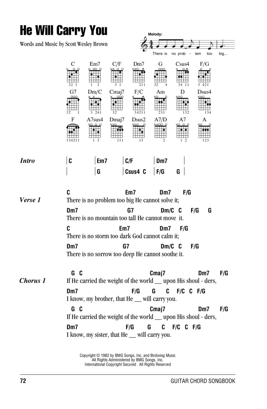 He Will Carry You He Will Carry You Acoustic Guitar scores gallery preview page 1