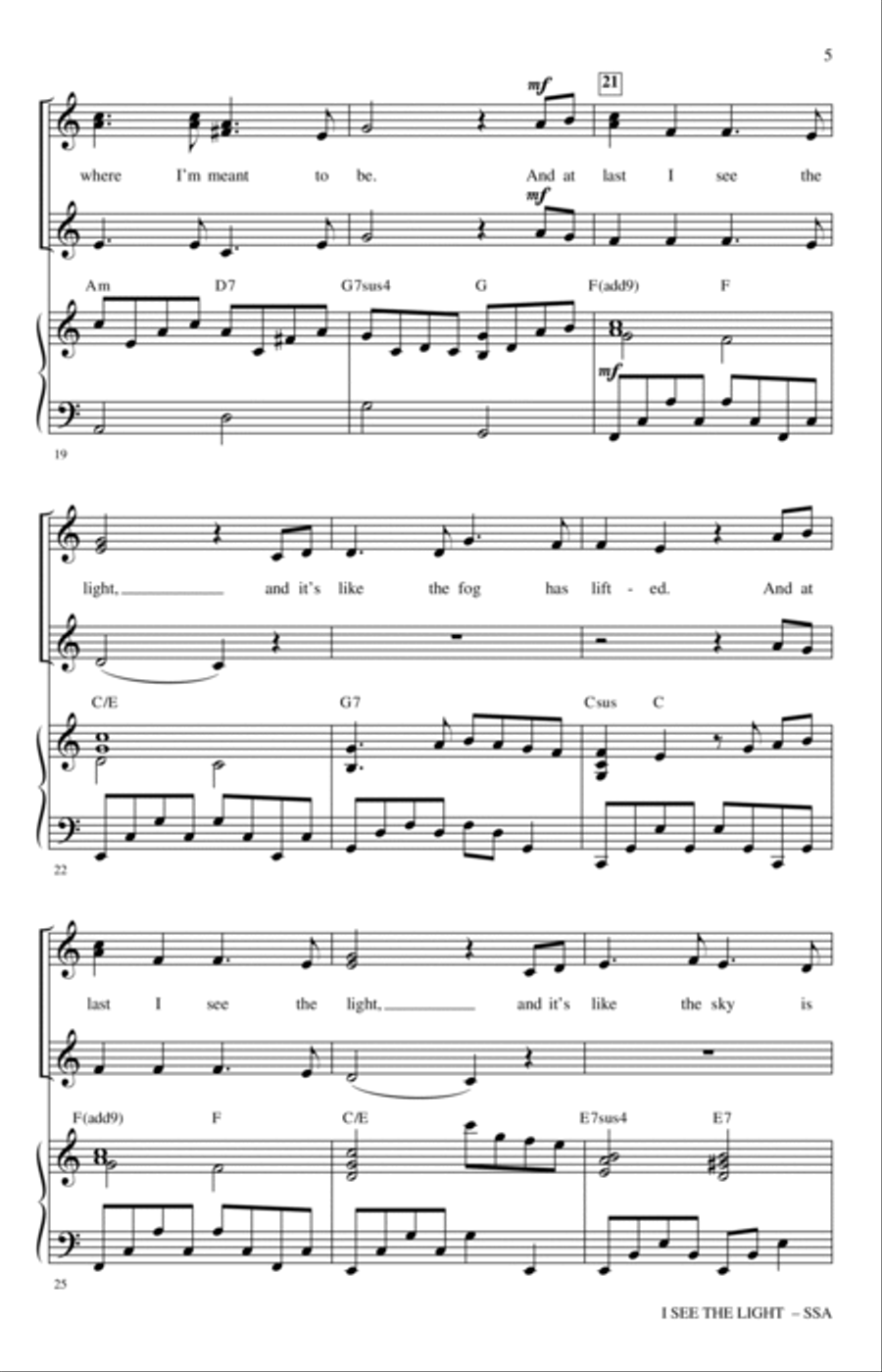 I See The Light (from Tangled) (arr. Mac Huff) SSA scores gallery preview page 3