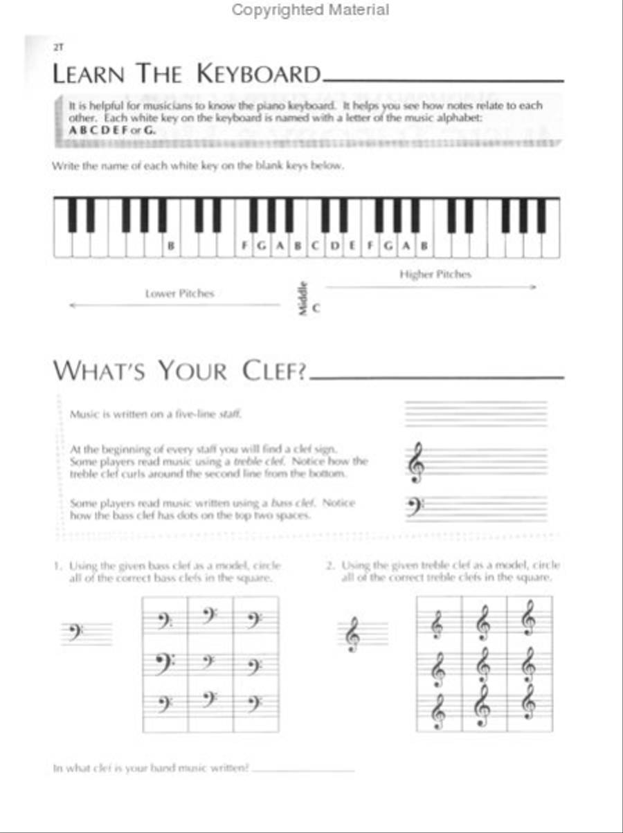 Standard of Excellence Book 1, Theory & History Workbook Concert Band Methods scores gallery preview page 2