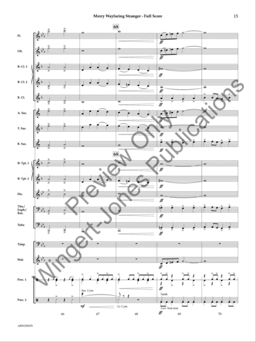 Merry Wayfaring Stranger Merry Wayfaring Stranger Concert Band scores gallery preview page 16