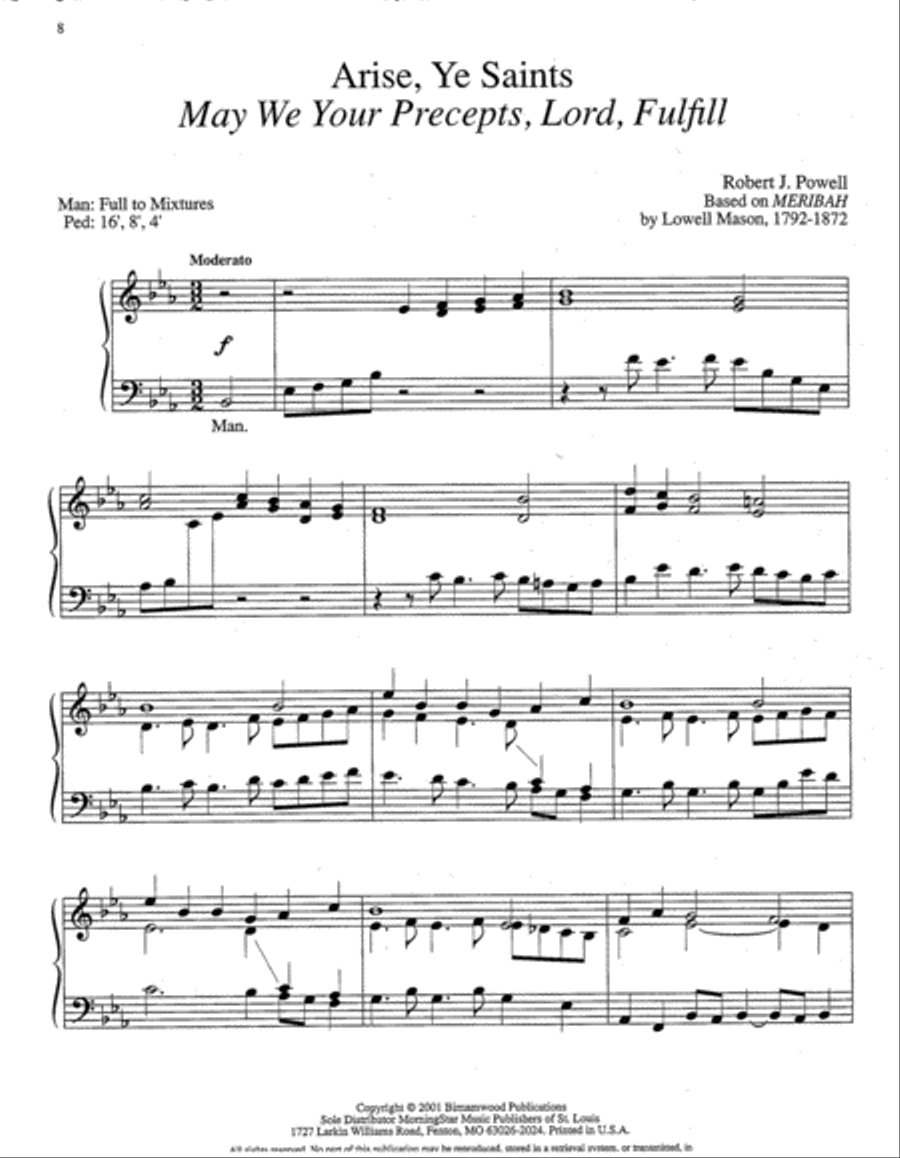 Three Hymn Tunes by Lowell Mason Organ scores gallery preview page 4