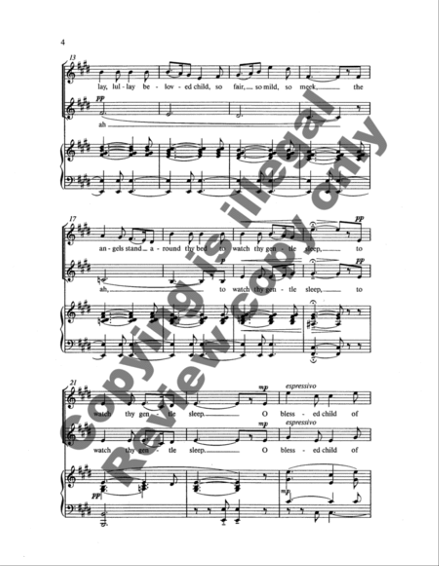 A Christmas Celebration: Lullaby 3-Part scores gallery preview page 7
