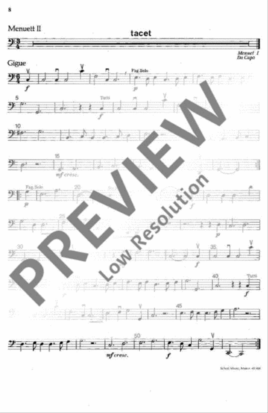 Ouverture à 7 Ouverture à 7 Basso Continuo scores gallery preview page 9