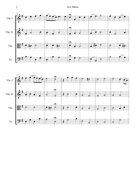 Ave Maria (String Quartet) image number null