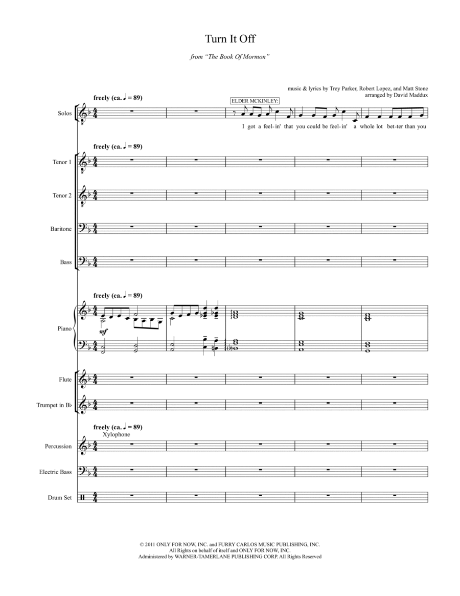 Turn It Off Small Ensemble scores gallery preview page 1