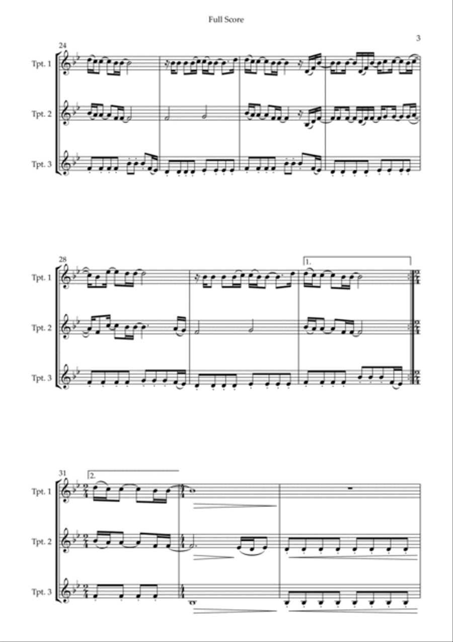 Goodness Of God Brass Trio scores gallery preview page 3
