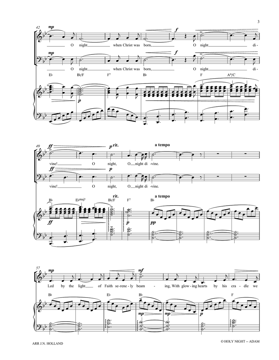 O Holy Night (Cantique de Noel) Adolphe Adam Duet for Bass and Mezzo Soprano Mezzo-Soprano Voice scores gallery preview page 5