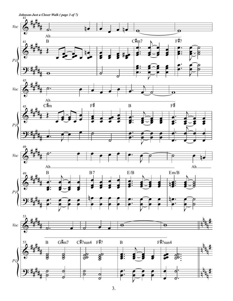 Just a Closer Walk with Thee 3-Part scores gallery preview page 5