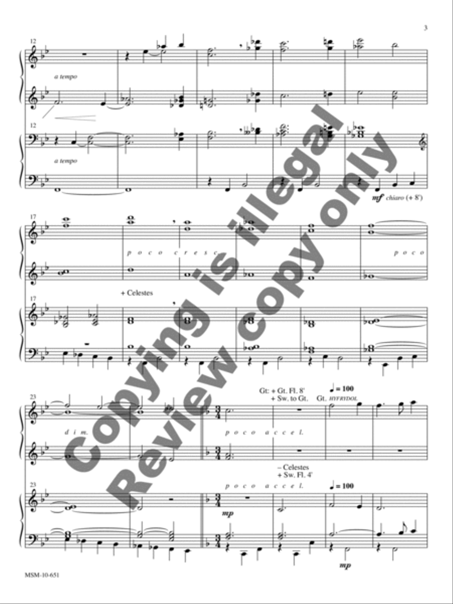 Festival Voluntary for Organ Duet Organ scores gallery preview page 4