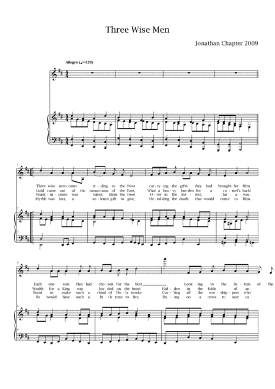 Three Wise Men Choir scores gallery preview page 2