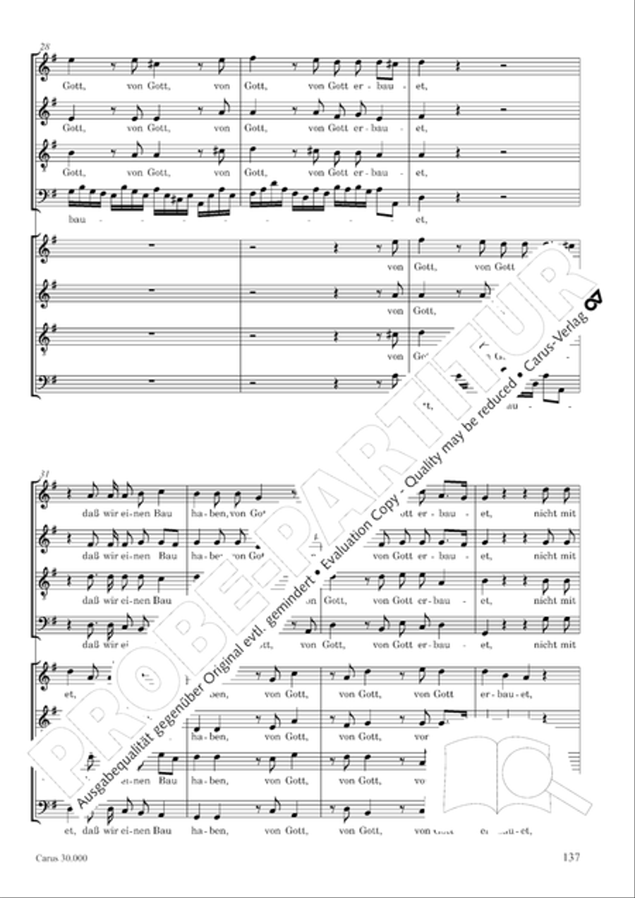 J.L. Bach: The complete motets Choir scores gallery preview page 144