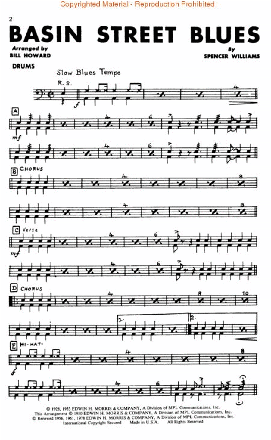 Dixieland Beat No. 1 - Drums Jazz Ensemble scores gallery preview page 3