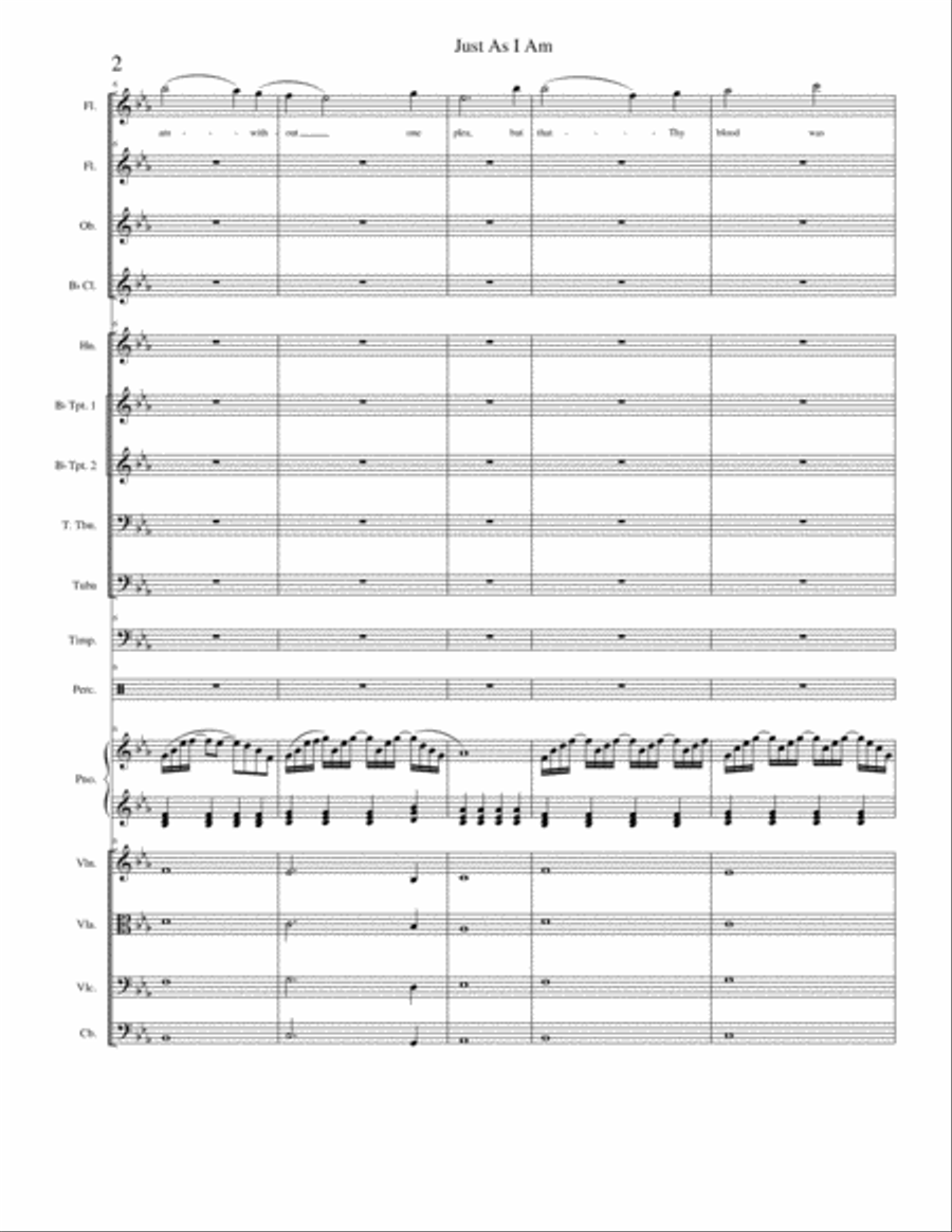 Just As I Am Concert Band scores gallery preview page 2