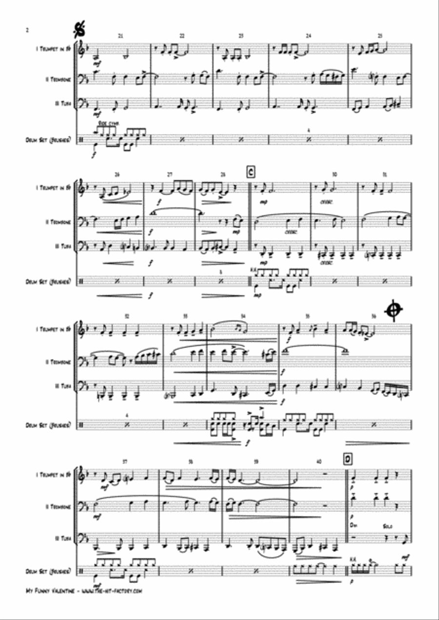 My Funny Valentine Euphonium scores gallery preview page 2