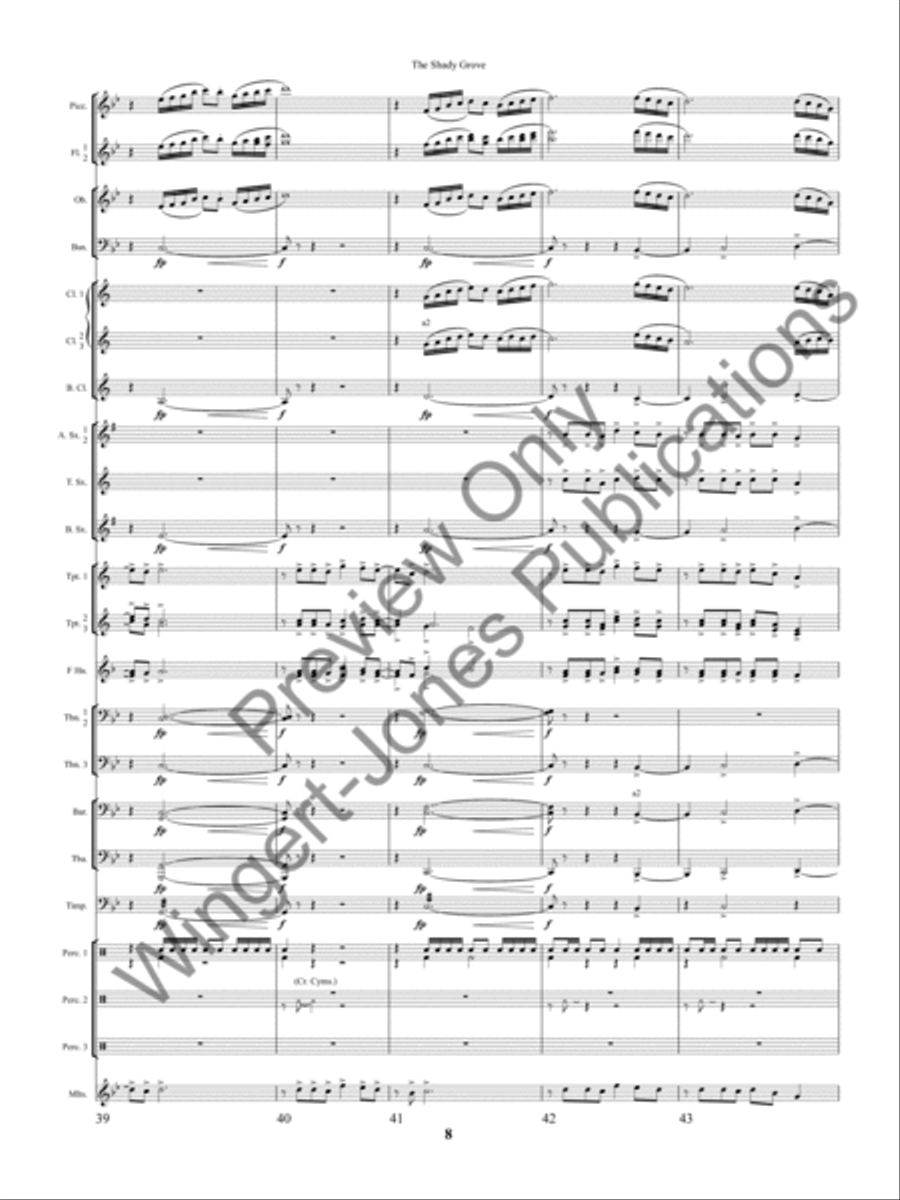 The Shady Grove The Shady Grove Concert Band scores gallery preview page 11