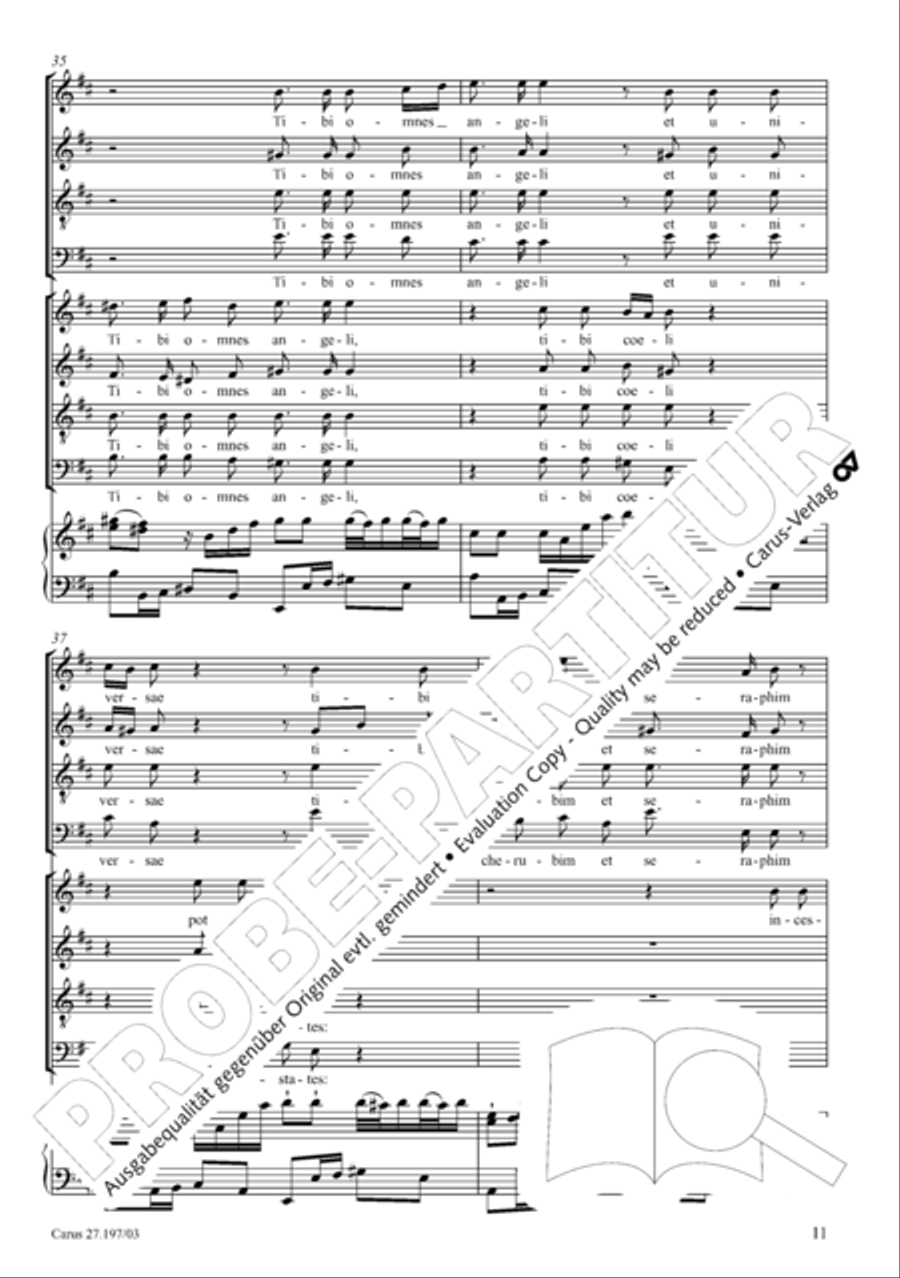 Te Deum in D a due cori SSATB scores gallery preview page 11