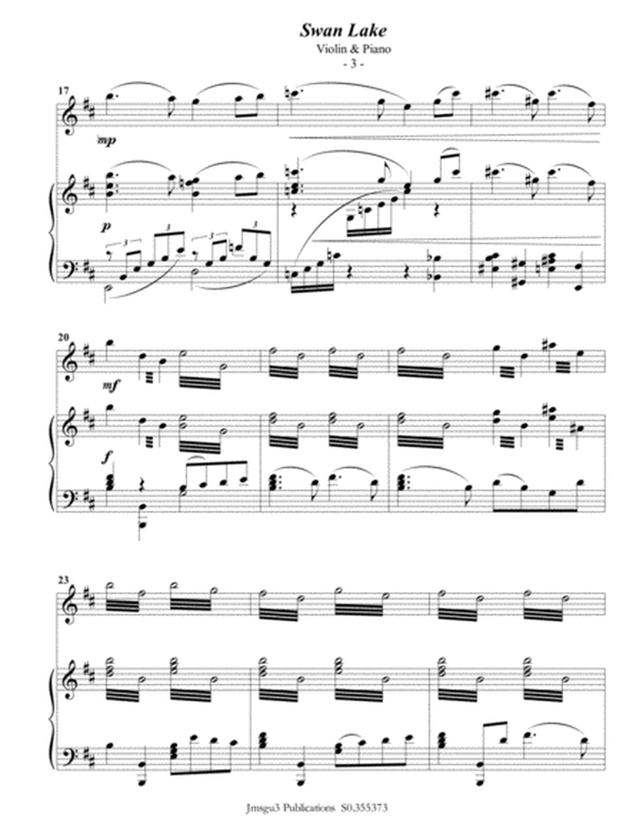 Tchaikovsky: Scene 10 from Swan Lake for Violin & Piano image number null