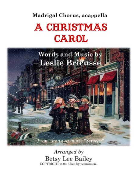 A Christmas Carol by Leslie Bricusse Divisi - Digital Sheet Music