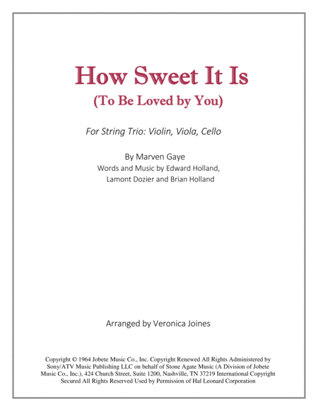 How Sweet It Is (To Be Loved By You)