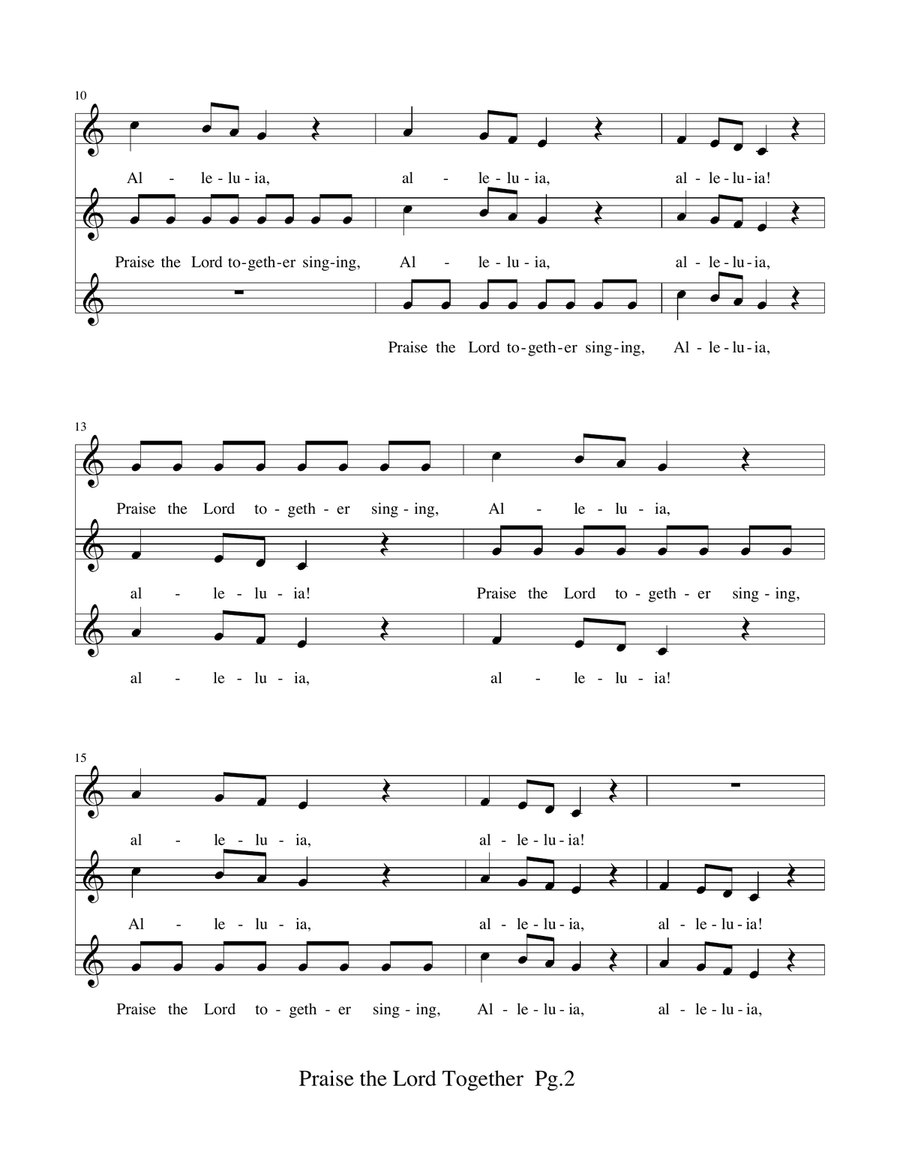 Praise The Lord Together Praise The Lord Together A Cappella scores gallery preview page 2