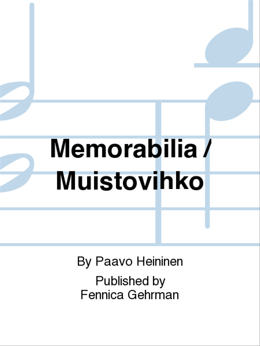 Memorabilia / Muistovihko Piano Solo scores gallery preview page 1