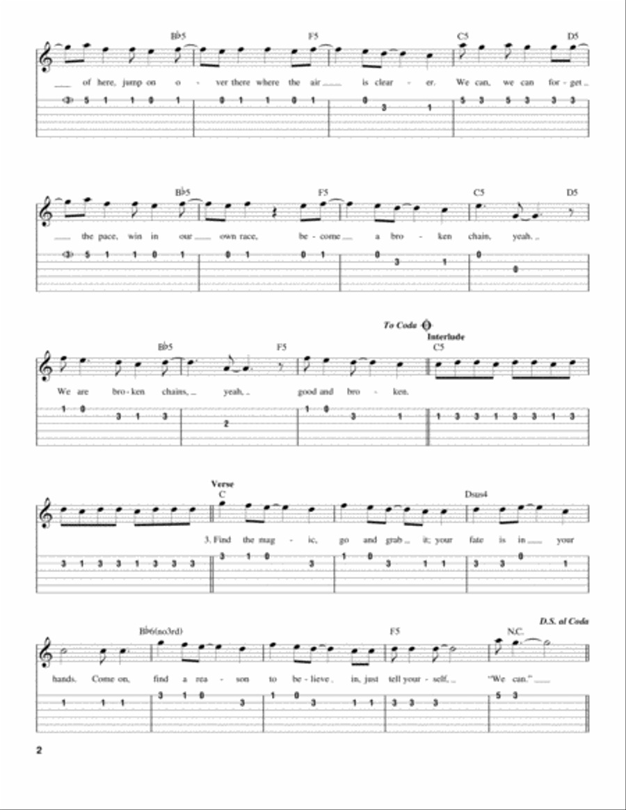 Good And Broken Acoustic Guitar scores gallery preview page 2