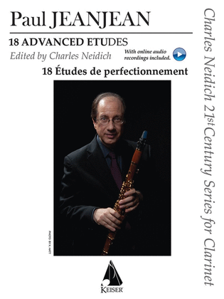Book cover for 18 Advanced Etudes For Clarinet Book/2CDs