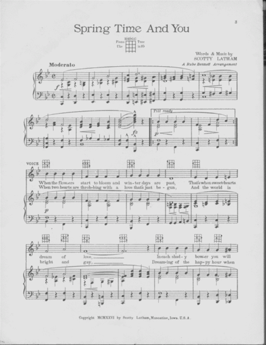 Springtime and You. Song Voice scores gallery preview page 2