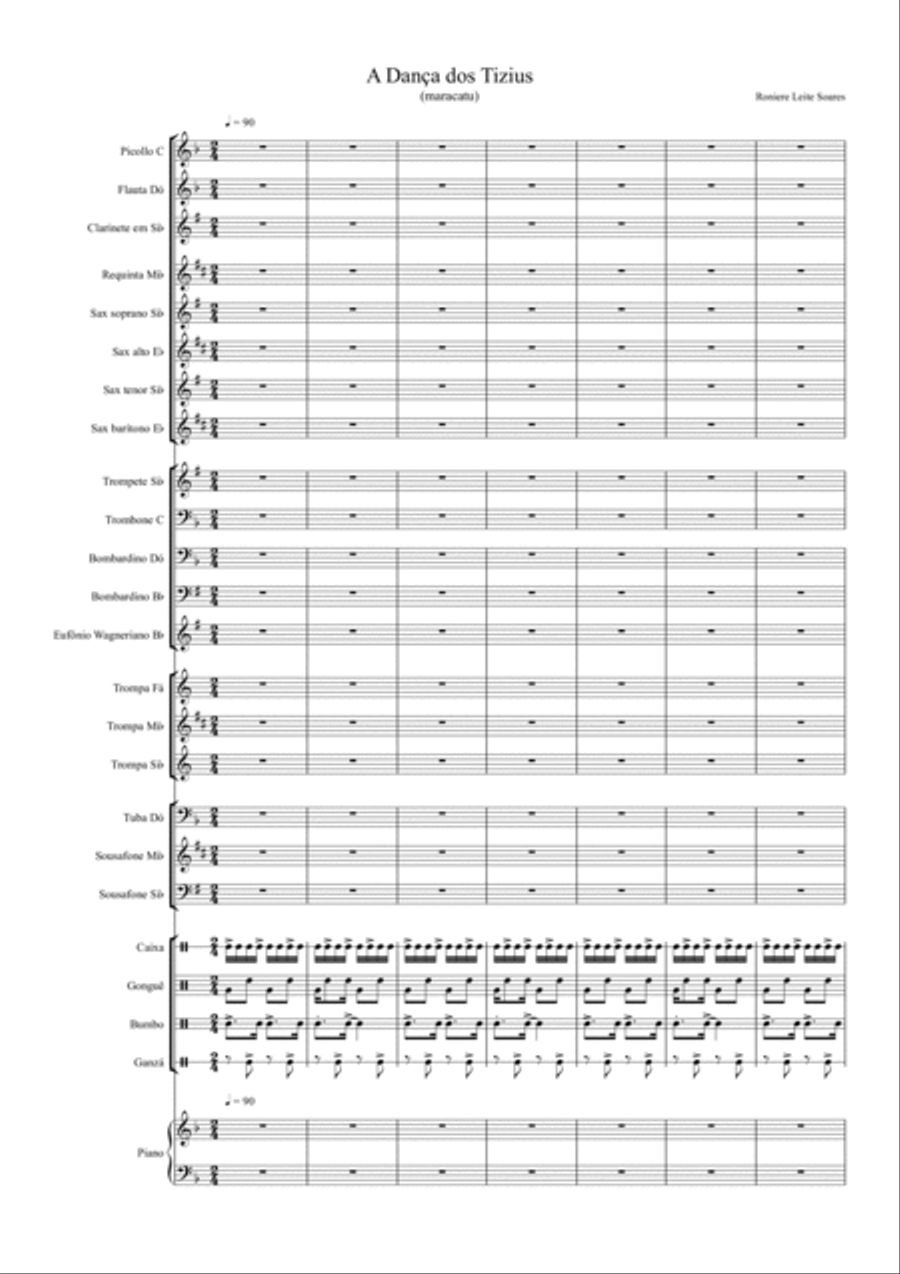 A dança dos Tizius Full Orchestra scores gallery preview page 3