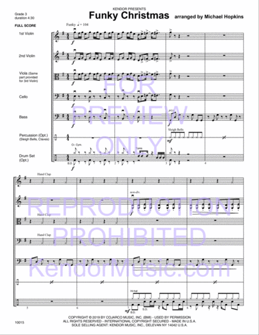 Funky Christmas Funky Christmas String Orchestra scores gallery preview page 3