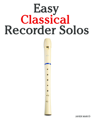 Book cover for Easy Classical Recorder Solos